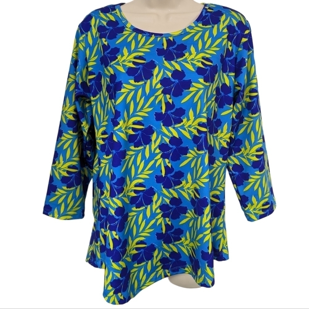 Pippa Blair Tropical Print Tunic Sz M